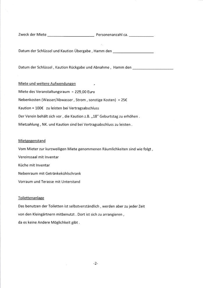 Mietvertrag Seite 2a